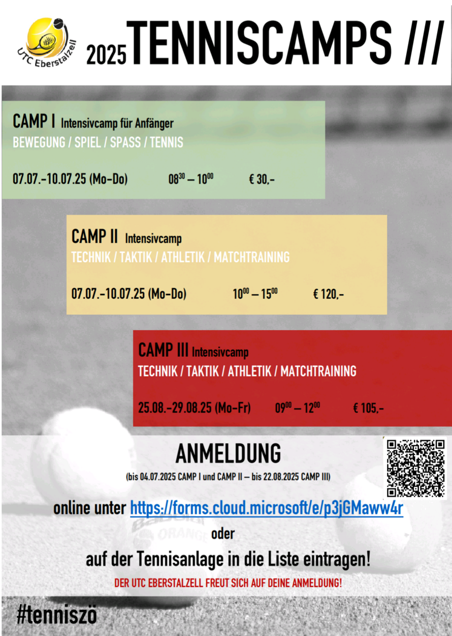 Tennis Camps 2025